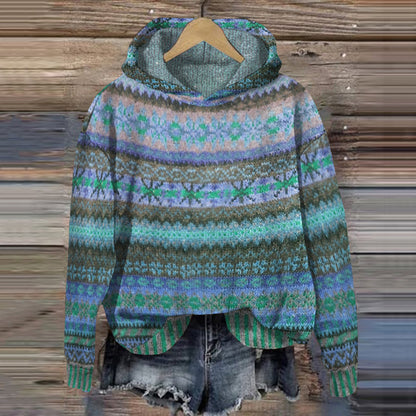 Warme Dames Hoodie mit Muster – Freya