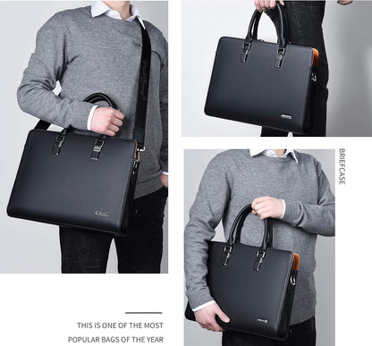 Echte Leder Multi-Fach Geschäfts-Laptoptasche für Profis