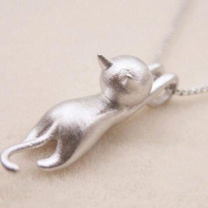 925 Sterling Silber Halskette - CatCharm 