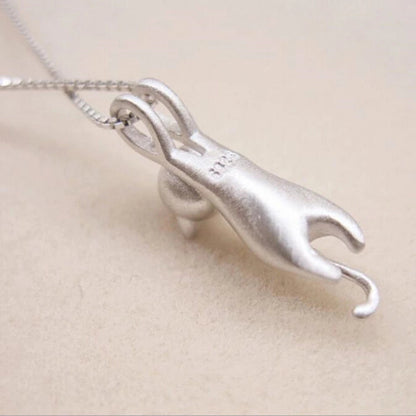 925 Sterling Silber Halskette - CatCharm 