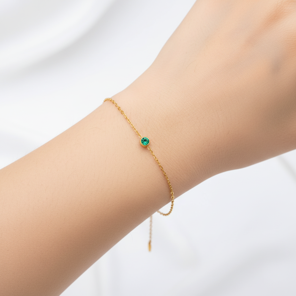 925 Sterling Silberarmband - GoldFlash 