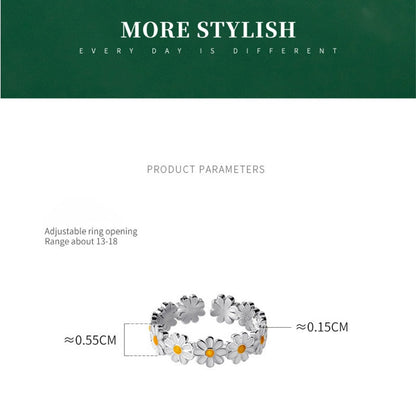 925er Silberring - PetalGlow 