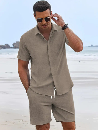 Modisches Khaki-Sommeroutfit für Herren – Dario