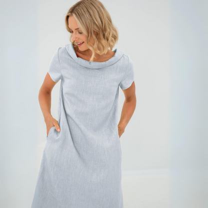 Baumwoll-Sommerkleid mit Midi-Länge – Fenna