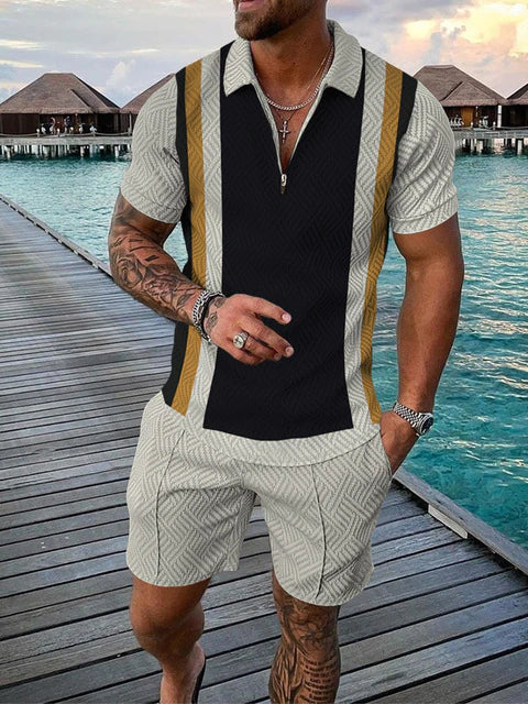 Zweiteiliges Herren-Sommer-Set mit T-Shirt und Shorts – Damon