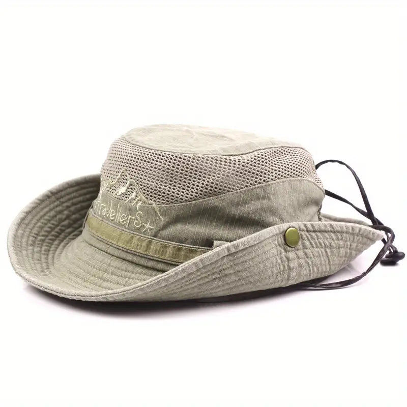 Outdoor-Sonnenhut mit verstellbaren Bändern und breiter Krempe – Solantra