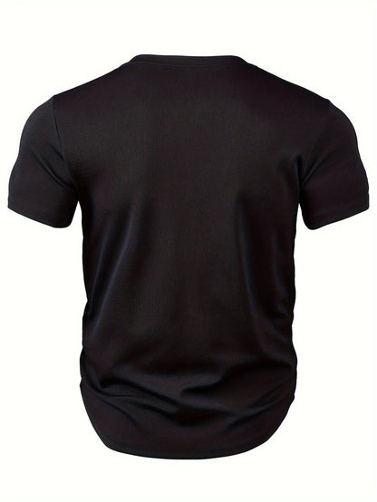 Herren-T-Shirt mit tiefem V-Ausschnitt und Struktur – Rafael