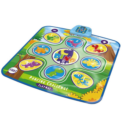 Elektronische Tanzmatte für Kinder, Dinosaurier-Design, bunte Spielmatte, Musikspielzeug.
