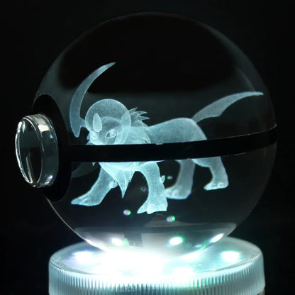 AA OUTOF STOCK Kristall-Pokékugel mit LED-Standfuß – Interaktives Sammelspielzeug