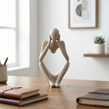 Abstracte Figuursculptuur In Minimalistische Stijl - Thinkora