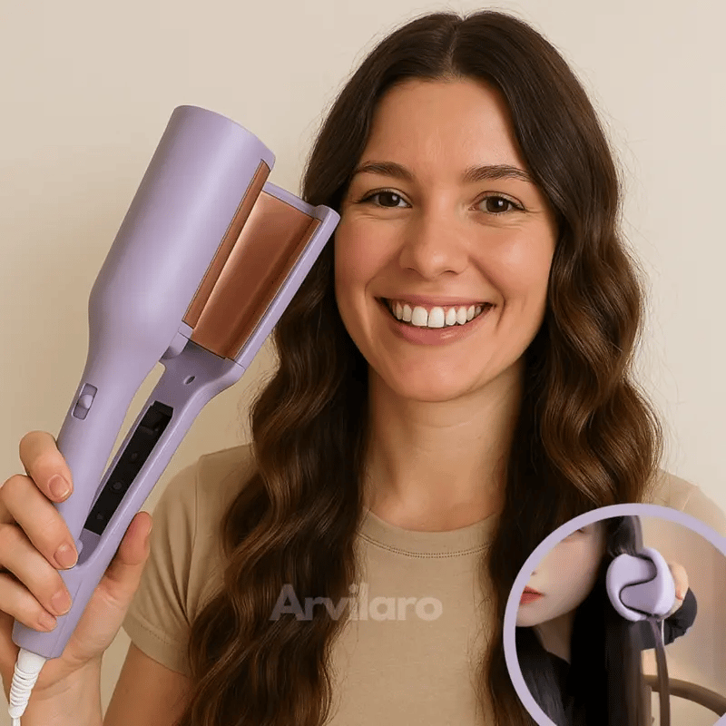 Ionic Ceramic Wave Curling Iron for French Waves with Fast Heat-Up 1