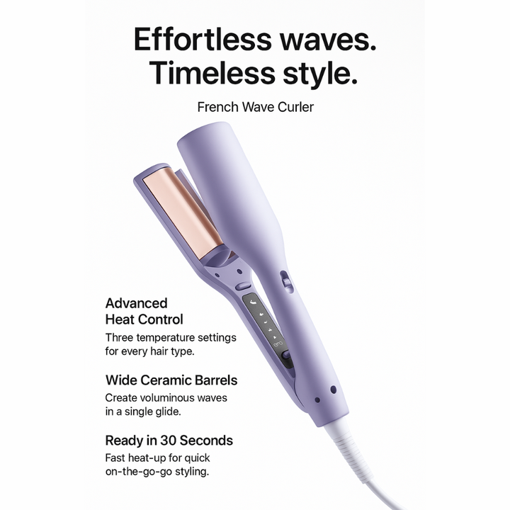 Ionic Ceramic Wave Curling Iron for French Waves with Fast Heat-Up 3