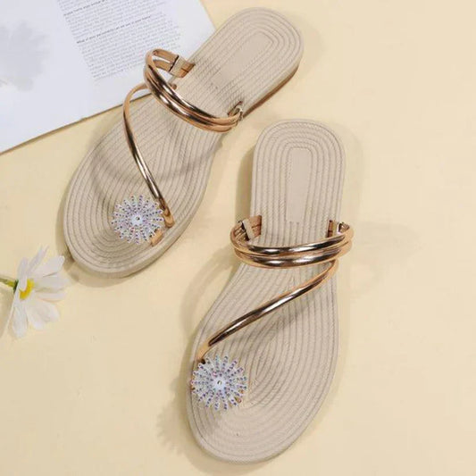 Modische Damensandalen mit einzigartigen Schneeflocken-Details – Arluna