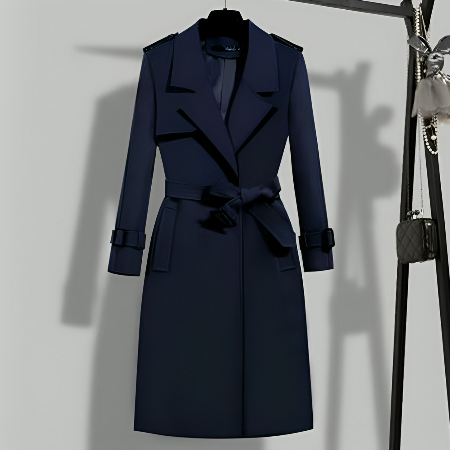 Damen Trenchcoat mit Taille & Knopfleiste – Sophia