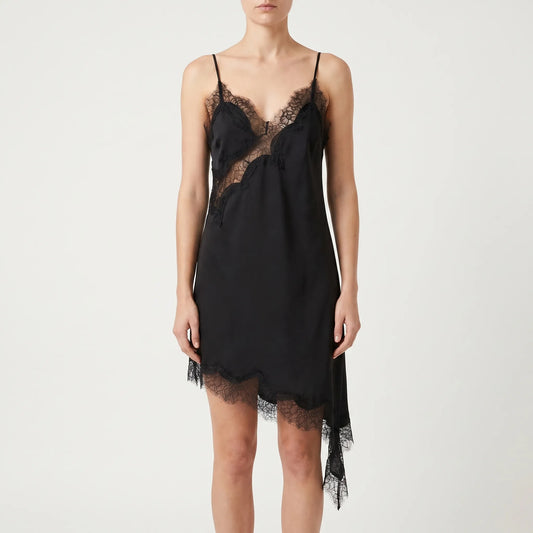 Asymmetrisches Slipkleid Mit Transparenten Details -  Mable