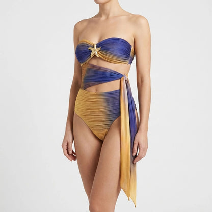 Badeanzug Mit Cut-Outs Und Rock - Sirenia