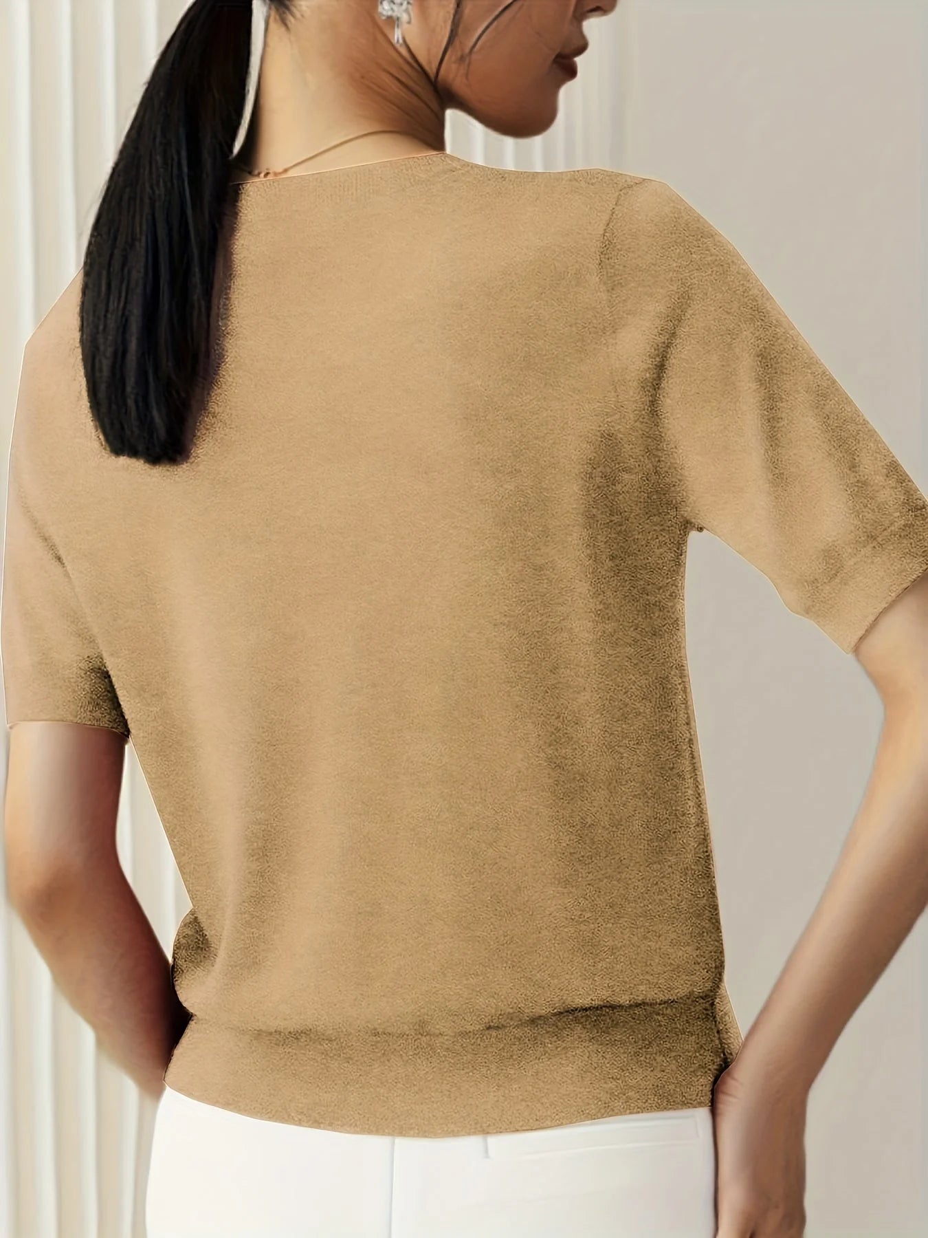 Frühjahrs-Pullover mit kurzen Ärmeln – Mira