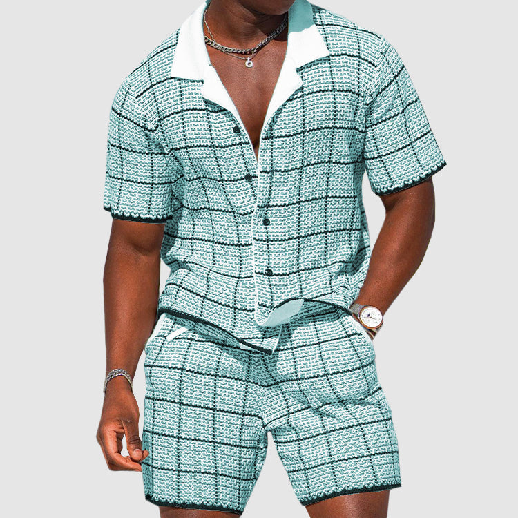 Zweiteilige Herren-Sommerhose mit kariertem Muster – Jules