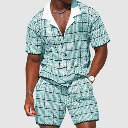 Zweiteilige Herren-Sommerhose mit kariertem Muster – Jules