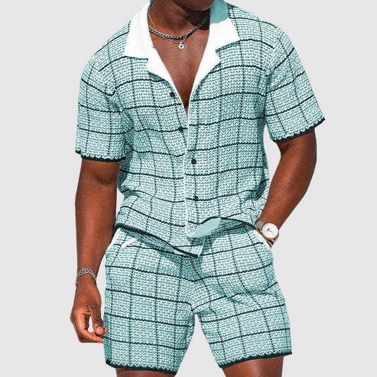 Zweiteilige Herren-Sommerhose mit kariertem Muster – Jules