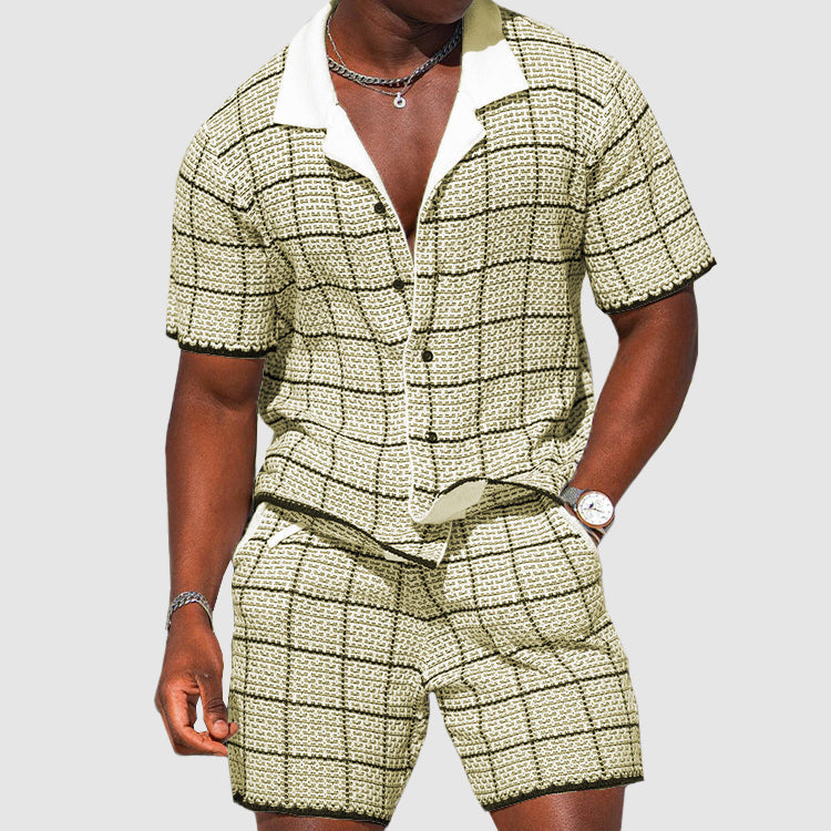 Zweiteilige Herren-Sommerhose mit kariertem Muster – Jules