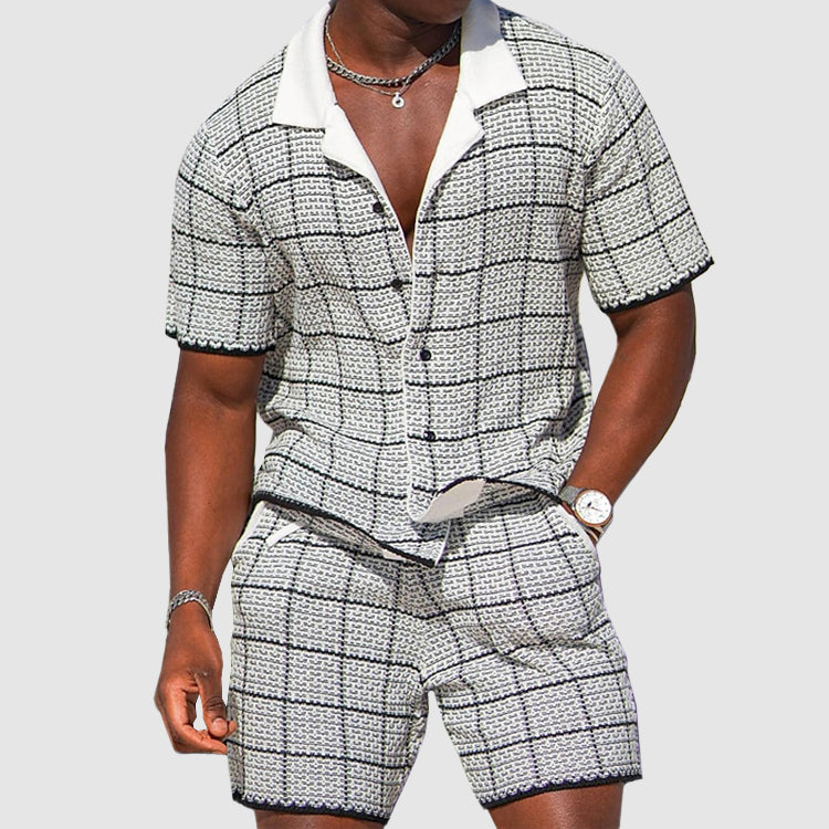 Zweiteilige Herren-Sommerhose mit kariertem Muster – Jules