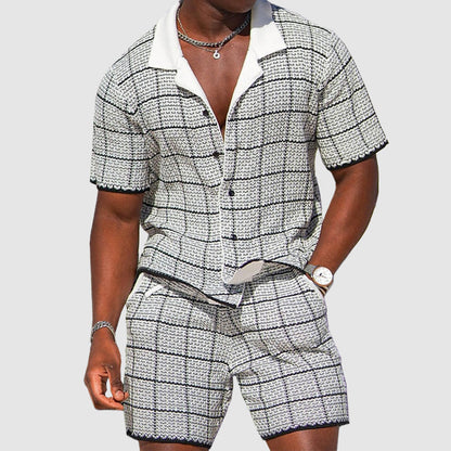 Zweiteilige Herren-Sommerhose mit kariertem Muster – Jules