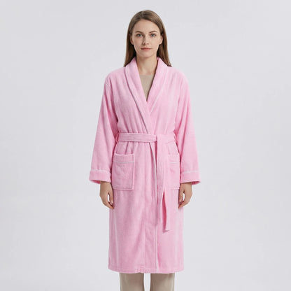 Belted Towelling Dressing Gown For Women - Charlene