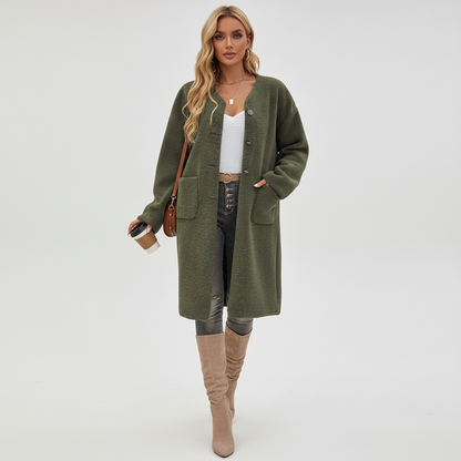 Bequemer Fleece-Mantel - Rita