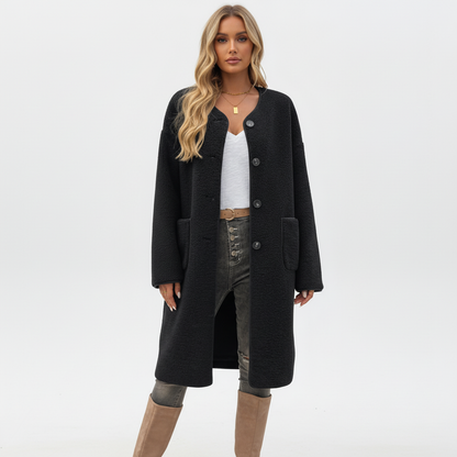 Bequemer Fleece-Mantel - Rita