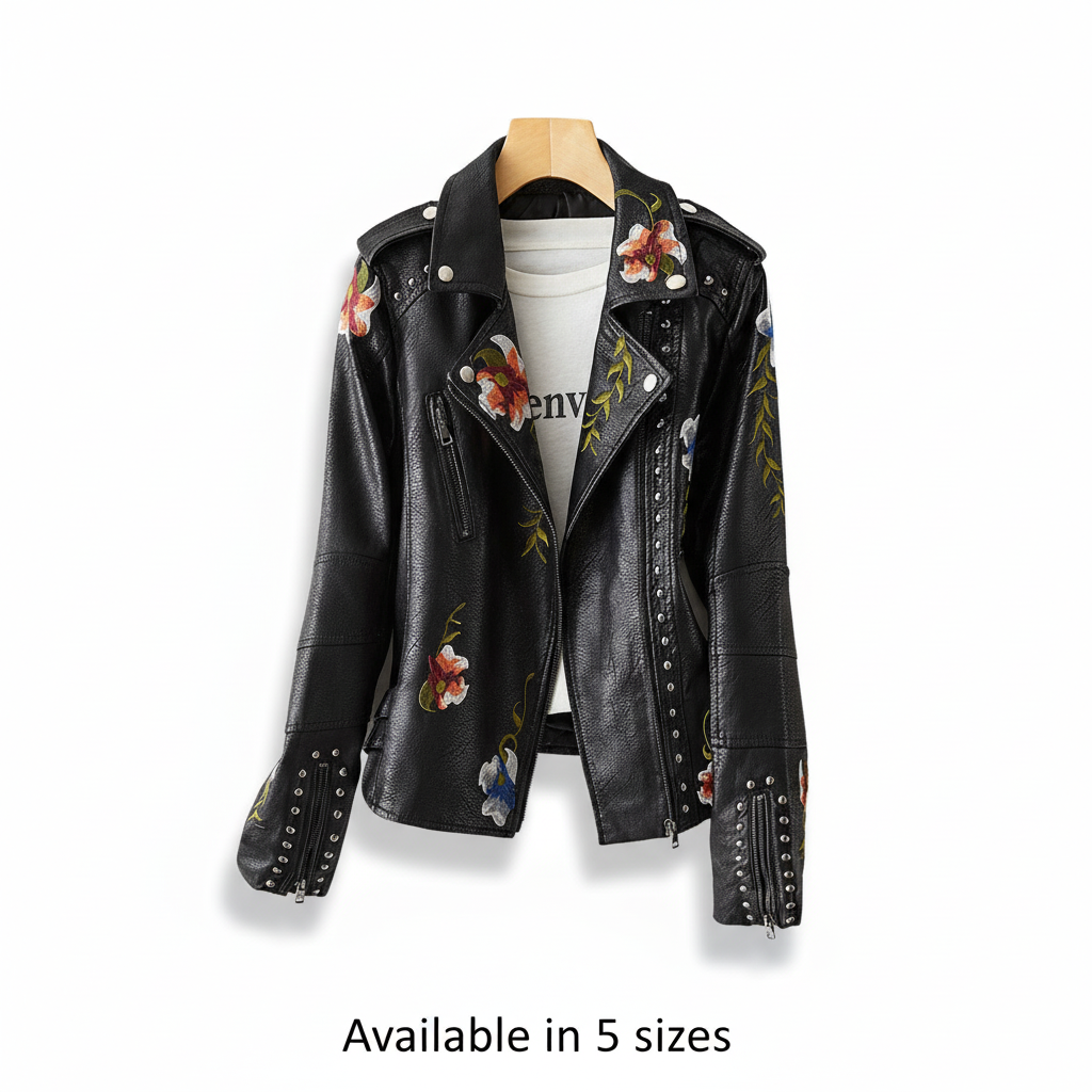 Bikerjacke Aus Leder -  Martina