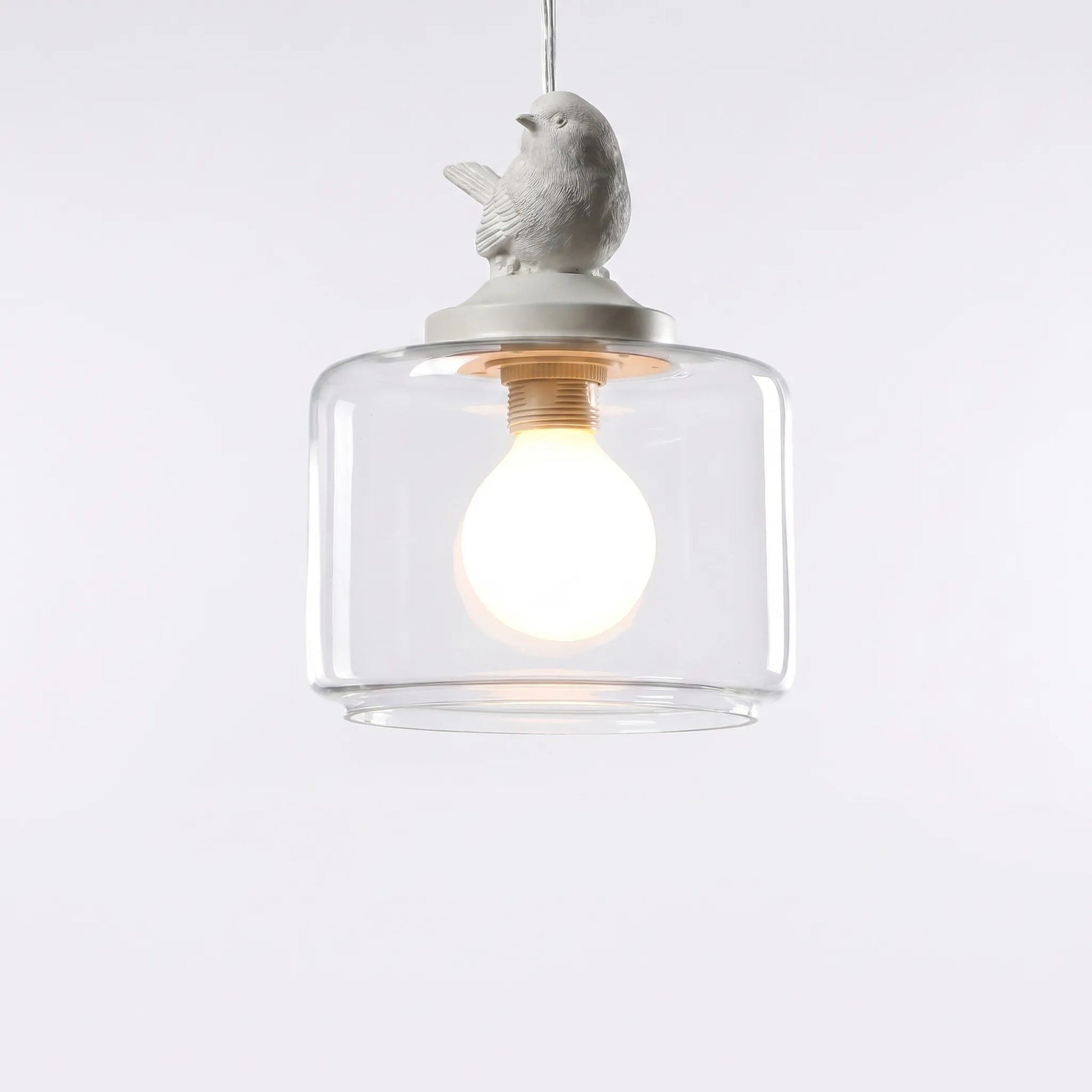 Bird-Motif Glass Pendant Lamp -  Avirel
