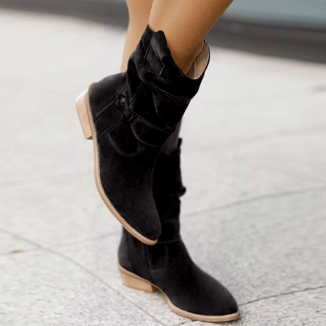 Trendiger Damen Herbst-Absatzstiefel – Elif