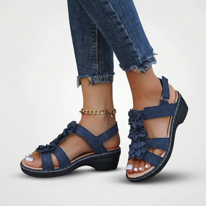 Bohemian Floral Platform Sandal - Evelyn