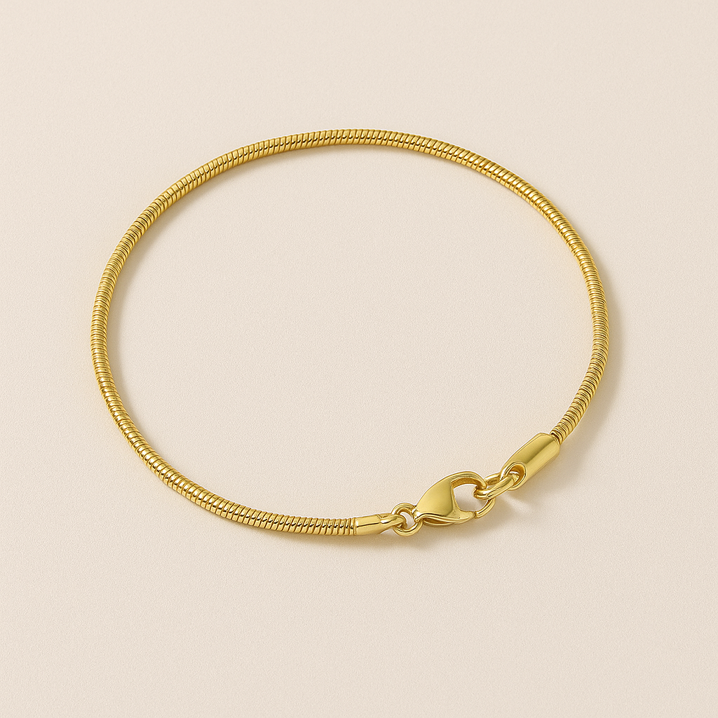 Bändchen  | Minimalistisches Armband mit Schlangen schließe