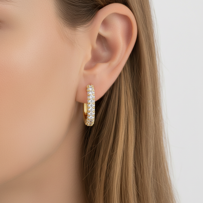 Breite Reifenohrringe - DazzleRing 