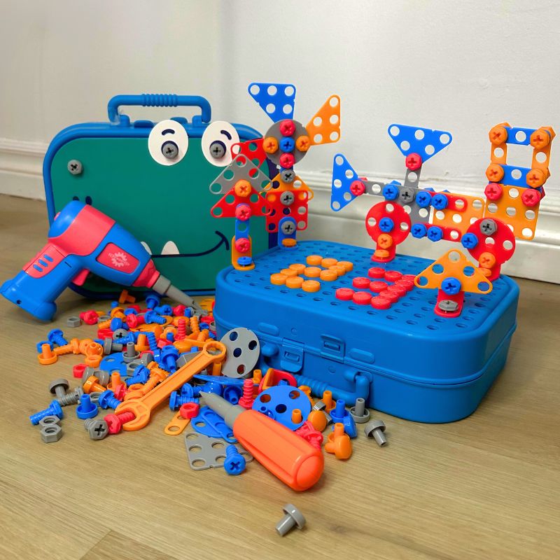 Tragbare Baukoffer für Kinder - BuildiBox