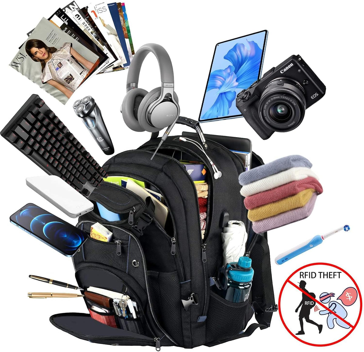 Business-Reiserucksack mit Laptopfach – Valerio | 55 L