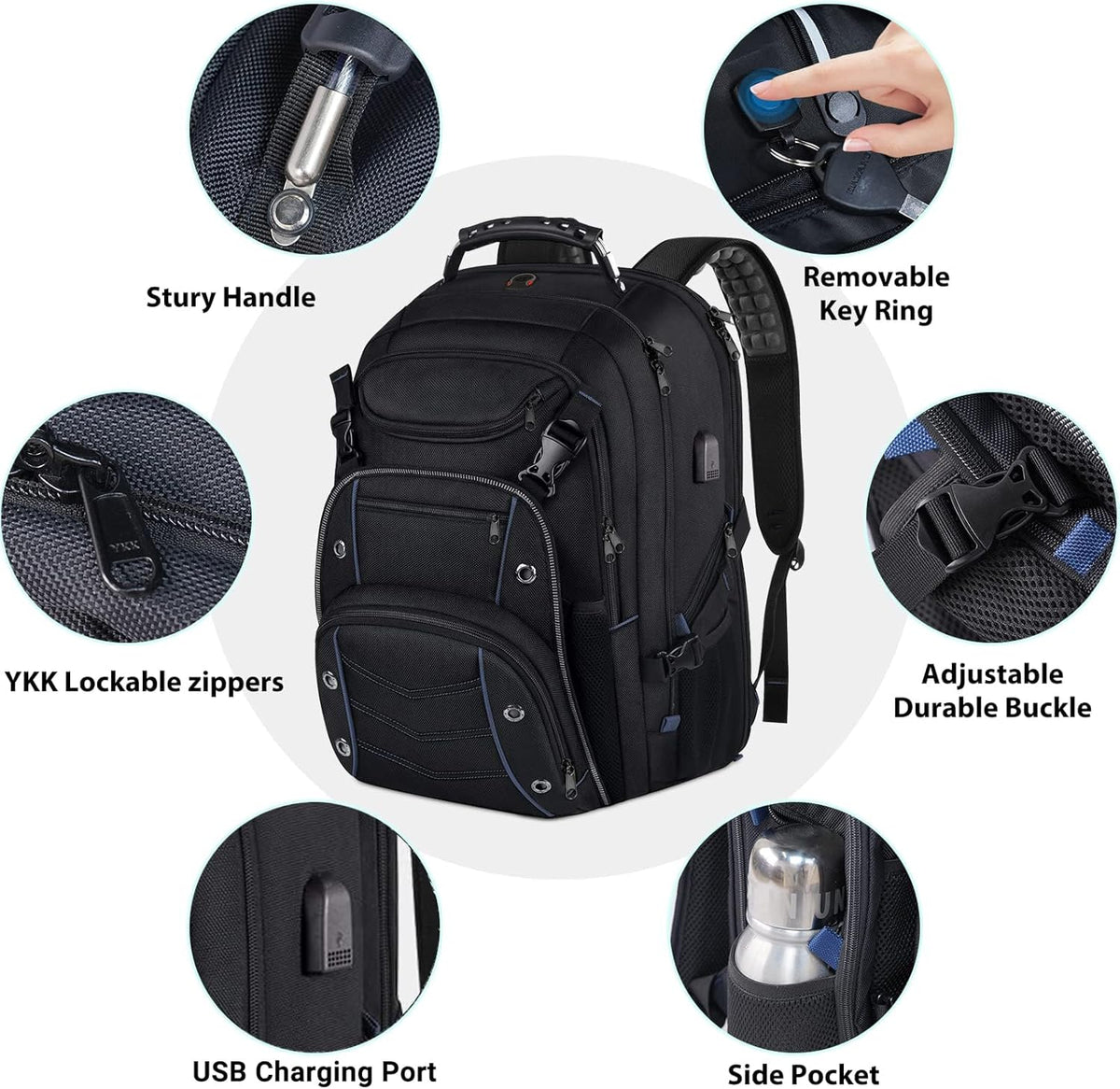 Business-Reiserucksack mit Laptopfach – Valerio | 55 L