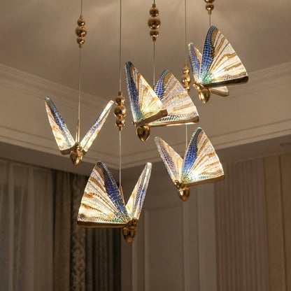 Butterfly-Shaped LED Pendant Lamp -  Flutterglow