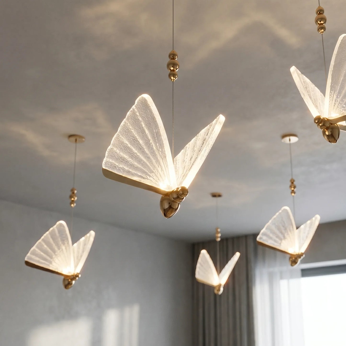 Butterfly-Shaped LED Pendant Lamp -  Flutterglow
