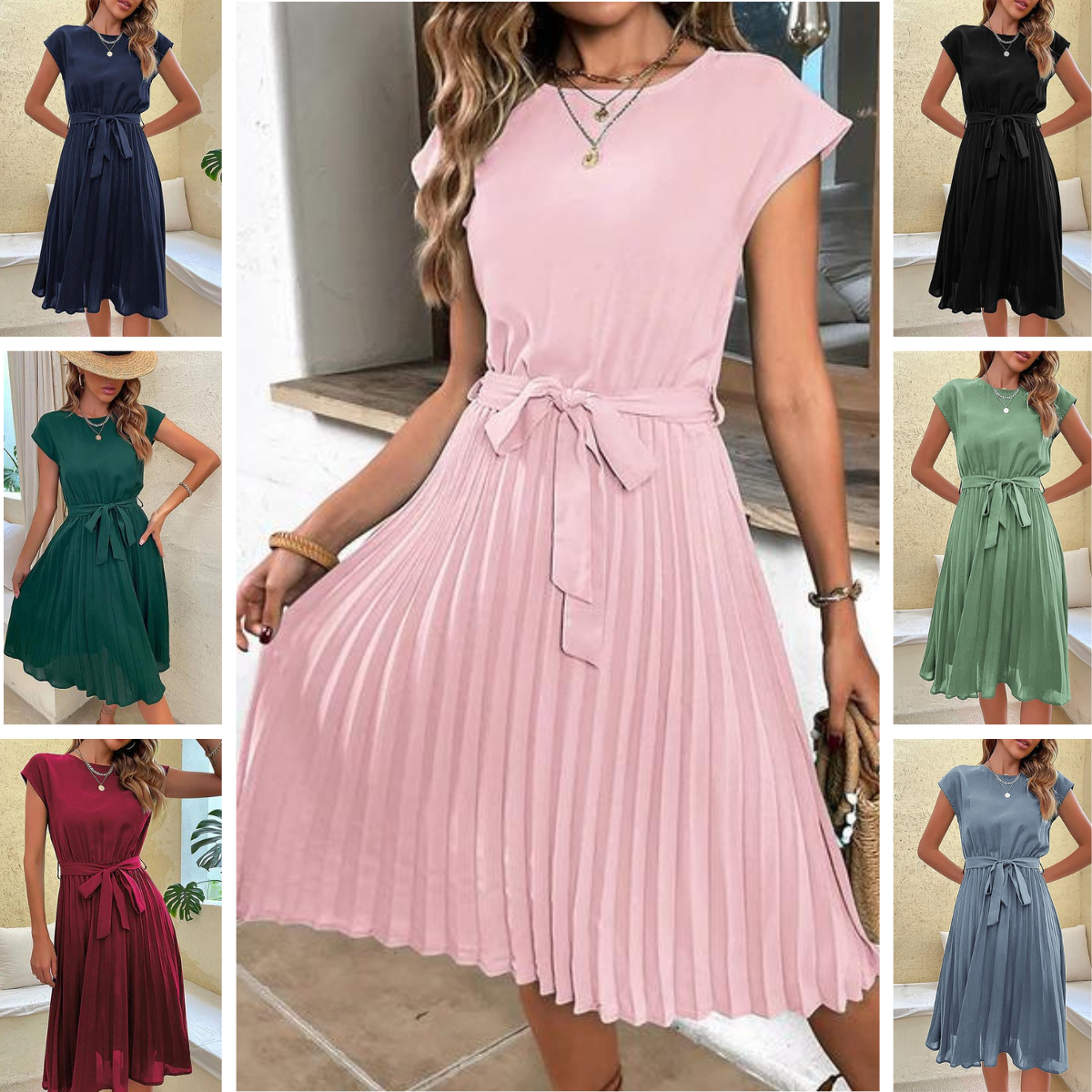 Sommerkleid mit kurzen Ärmeln – Amara