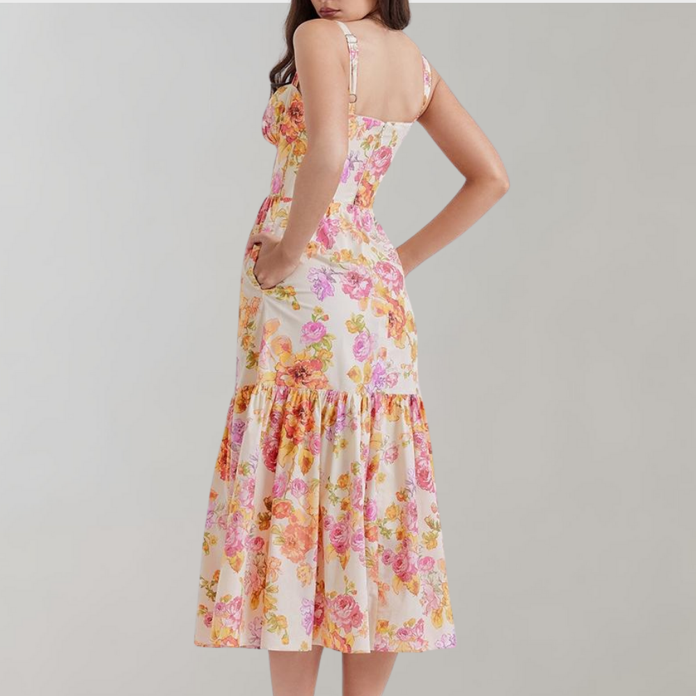 Geblümtes A-Linien-Midikleid – Mireille