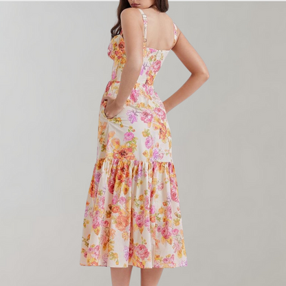 Geblümtes A-Linien-Midikleid – Mireille