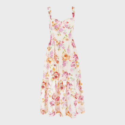 Geblümtes A-Linien-Midikleid – Mireille