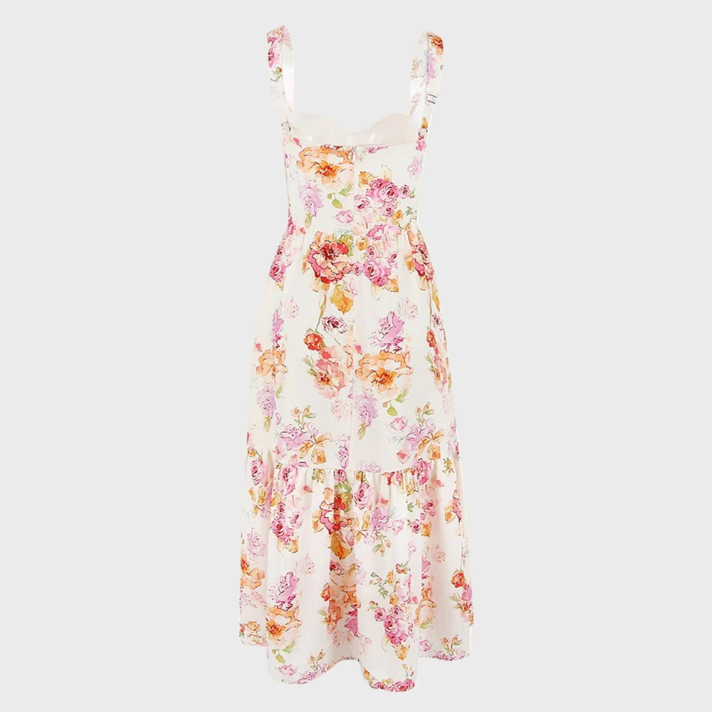 Geblümtes A-Linien-Midikleid – Mireille