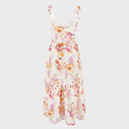 Geblümtes A-Linien-Midikleid – Mireille