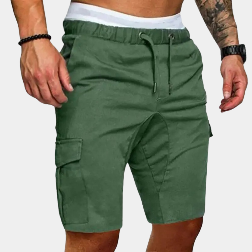 Herren-Shorts mit elastischem Bund und Seitentaschen – Brennan