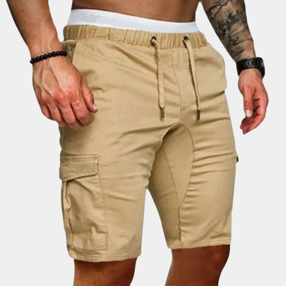 Herren-Shorts mit elastischem Bund und Seitentaschen – Brennan