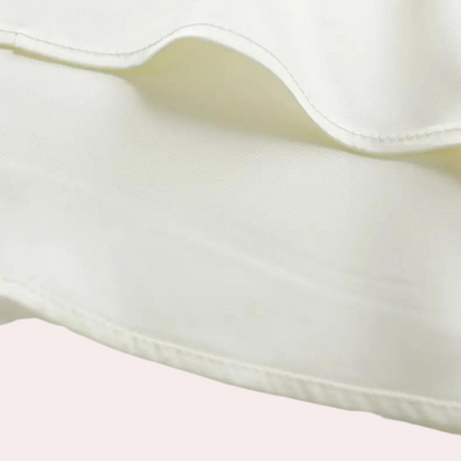 Beige Damenbluse mit Blumenmuster in lockerer Passform – Elvira